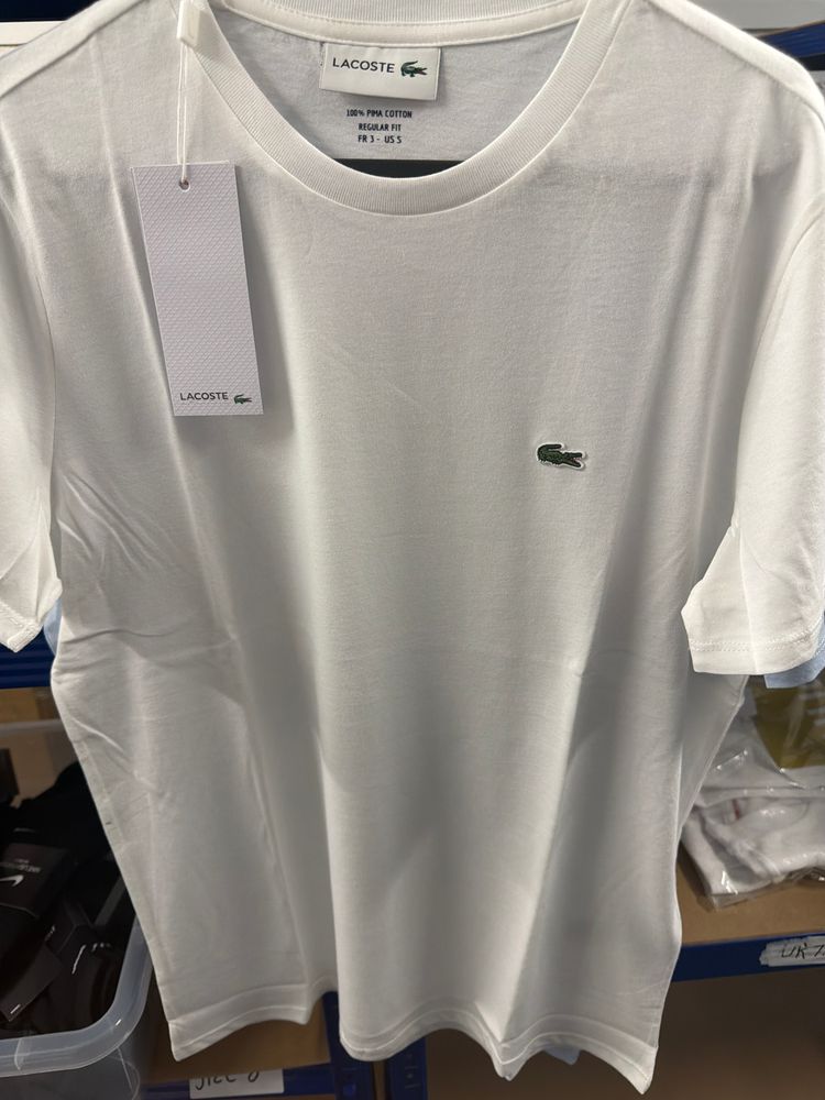 Lacoste White Cotton T-Shirt