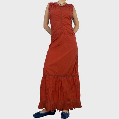 Cop Copine Orange Maxi Dress - S/M