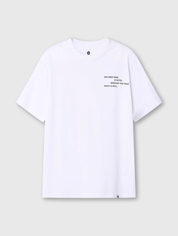 Pretty Green Big Beat Hotel T-Shirt White 3