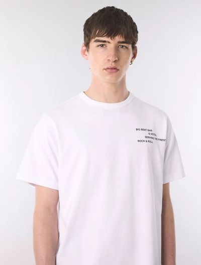 Pretty Green Big Beat Hotel T-Shirt White 4
