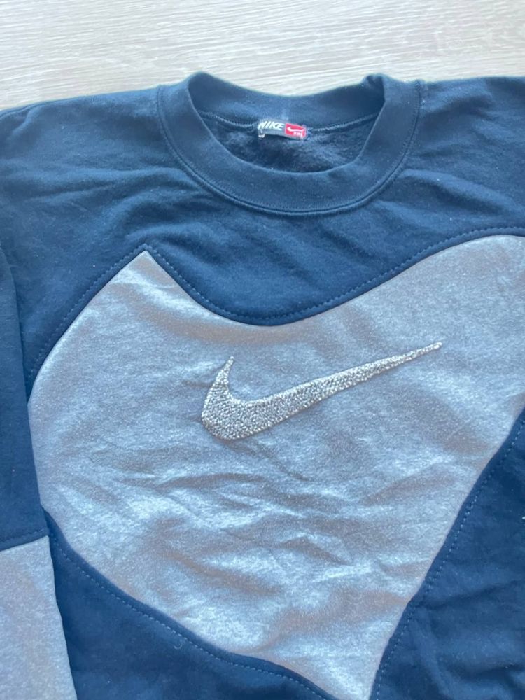 Nike upcycled Black And Grey Sweatshirt 3