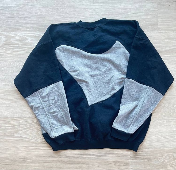 Nike upcycled Black And Grey Sweatshirt 2
