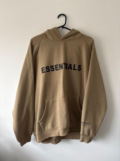 Essentials Fear Of God Beige Hoodie Large