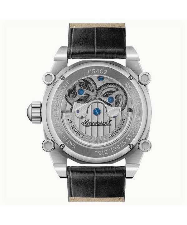 Ingersoll The Varsity Sun And Moon Phase Leather Strap Skeleton Grey Dial Automatic I15402 Men's Watch 6