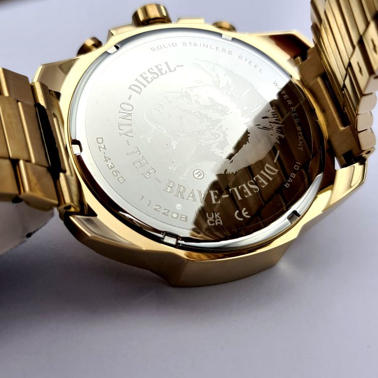 Diesel DZ4360 Mens Watch Stainless Steel Gold Dial image 4