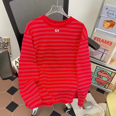 Red Striped Long Sleeve Shirt