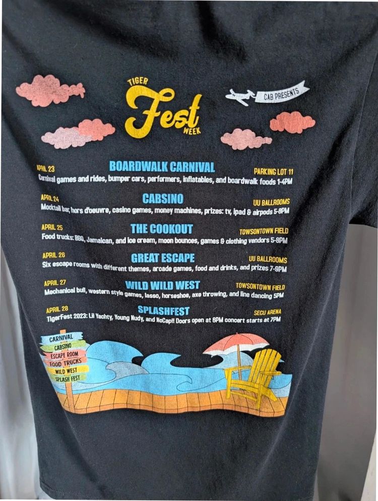Gildan Lil Yachty Graphic T-Shirt S Black Tigerfest Splash Fest Rap Merch image 7