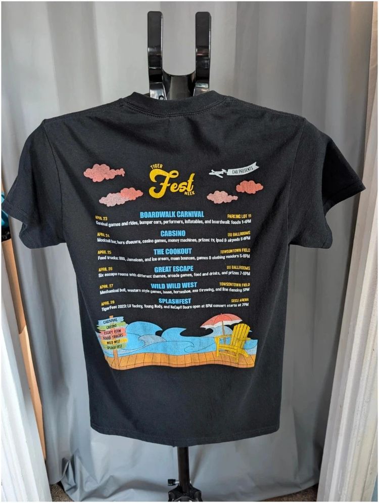Gildan Lil Yachty Graphic T-Shirt S Black Tigerfest Splash Fest Rap Merch image 4