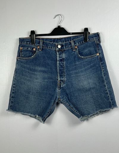 Levi’s 501 '93 Men’s Denim Shorts W36 Blue Distressed Cut Off Vintage 90s Style