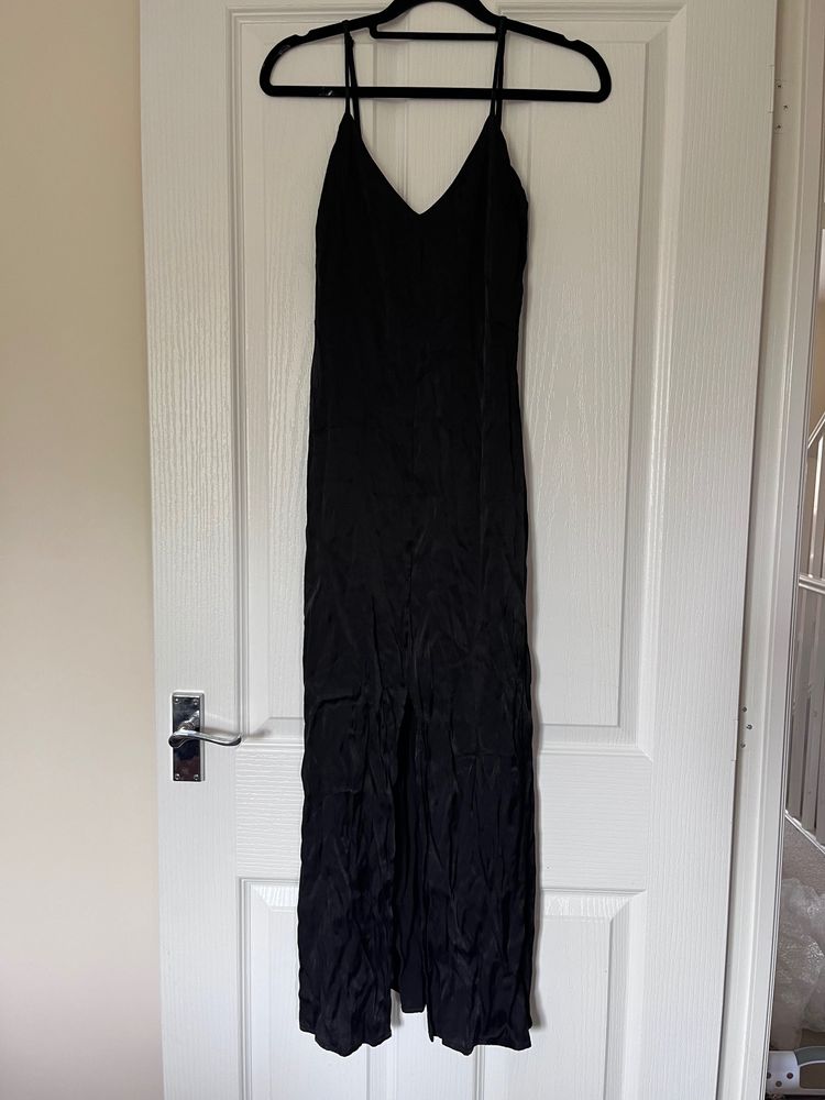 Y2k black sleeveless maxi dress