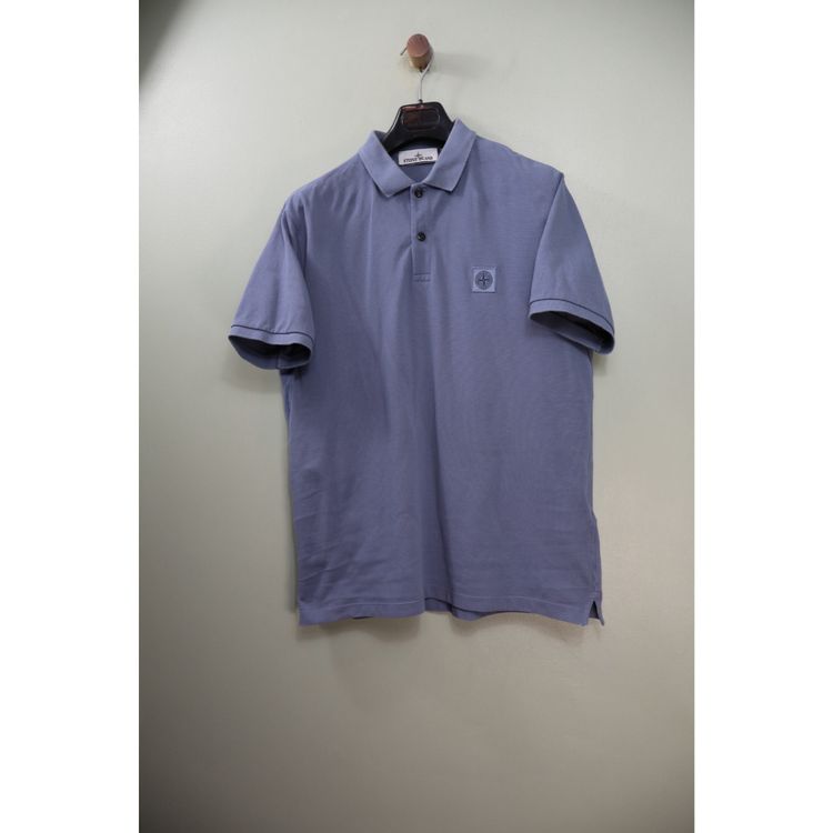 Stone Island Pastel Blue Regular Fit Polo