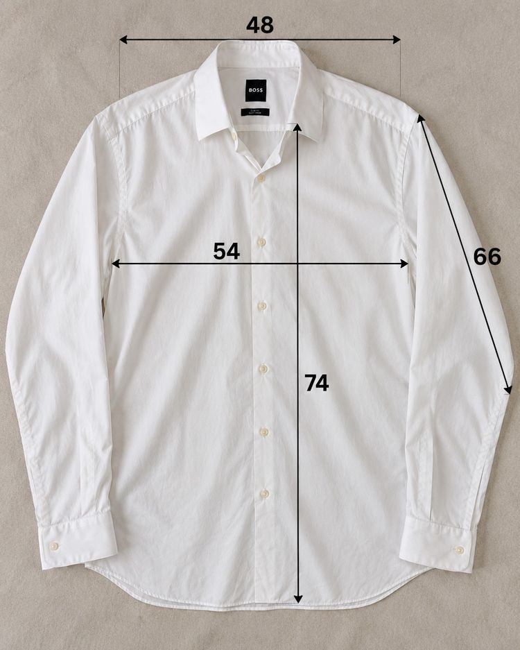 Immagine di Boss Slim Fit Easy Iron White Shirt 3