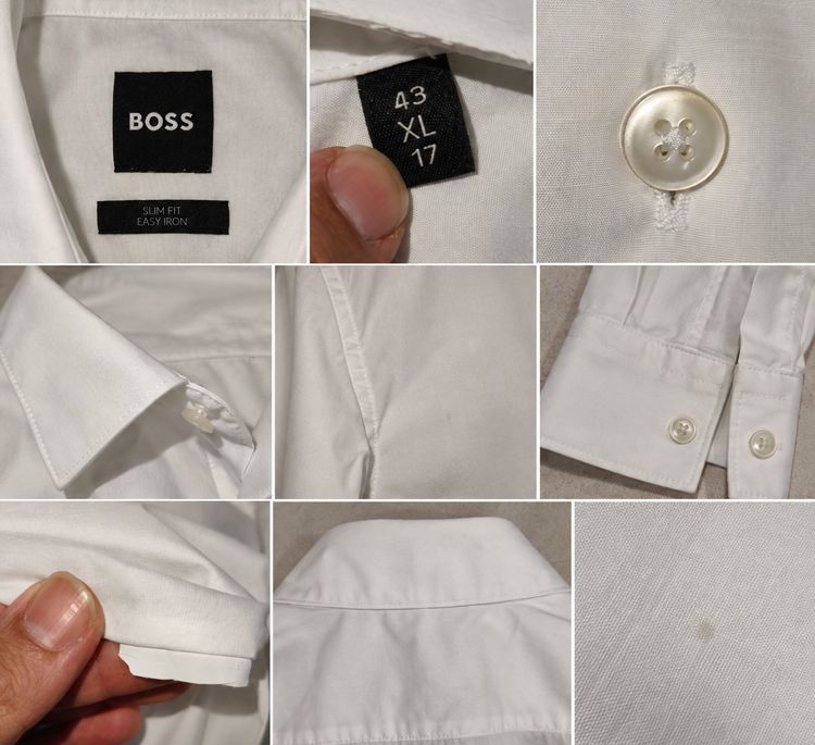 Immagine di Boss Slim Fit Easy Iron White Shirt 4