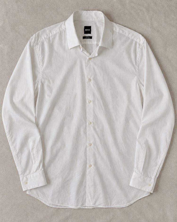 Boss Slim Fit Easy Iron White Shirt