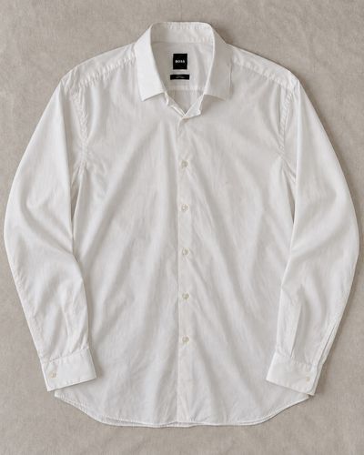 Boss Slim Fit Easy Iron White Shirt