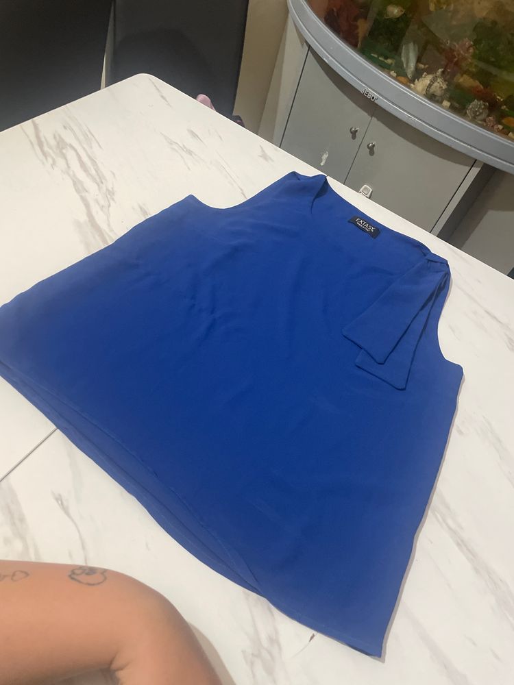Blue Sleeveless Top