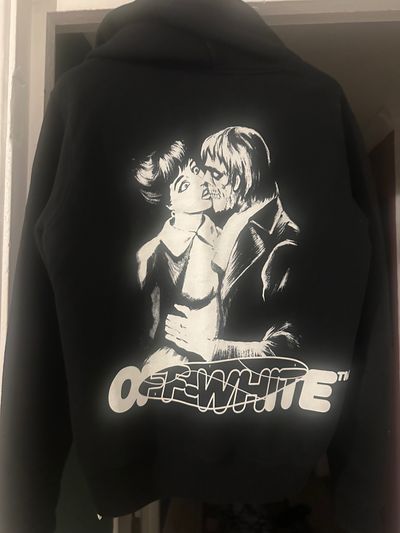 Off-White Black Hoodie With Graphic Print