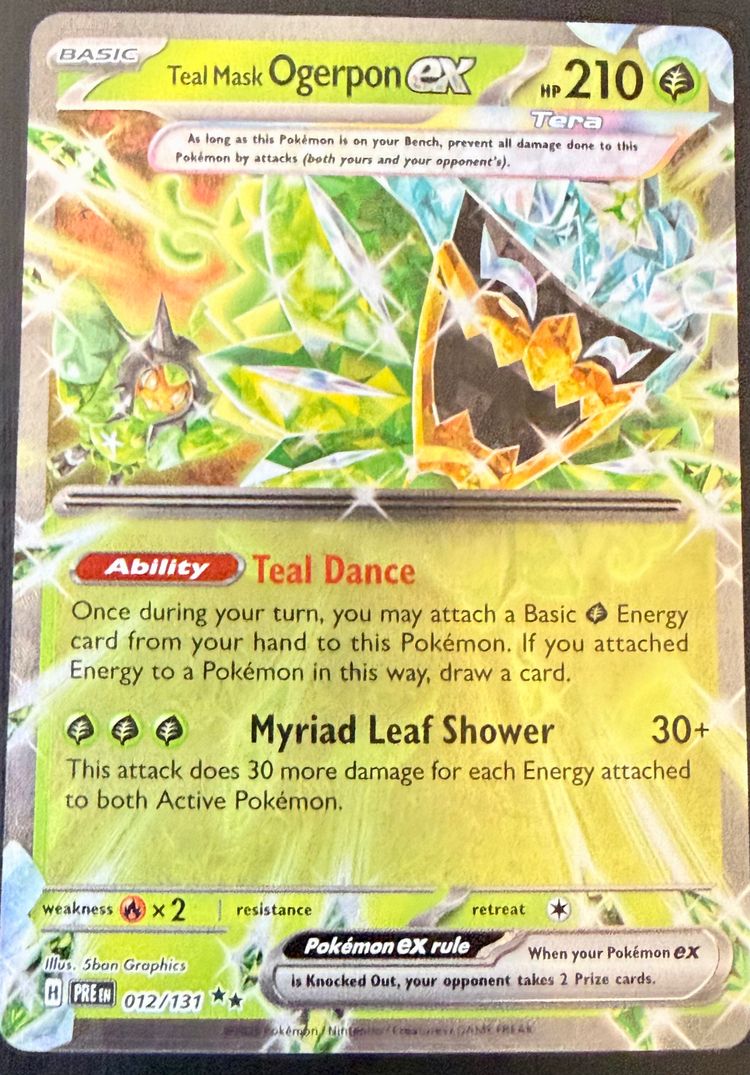 Pokémon Teal Mask Ogerpon ex Prismatic Evolutions 12/131 Double Rare Holo product image