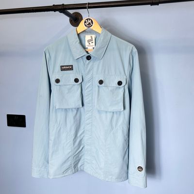 Small Adidas Spezial Light Blue Gilbraith Overshirt Jacket Liam Gallagher