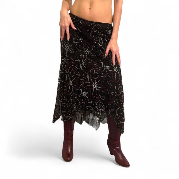 Y2K Gothic Bonmarché mesh asymmetrical skirt Size XL