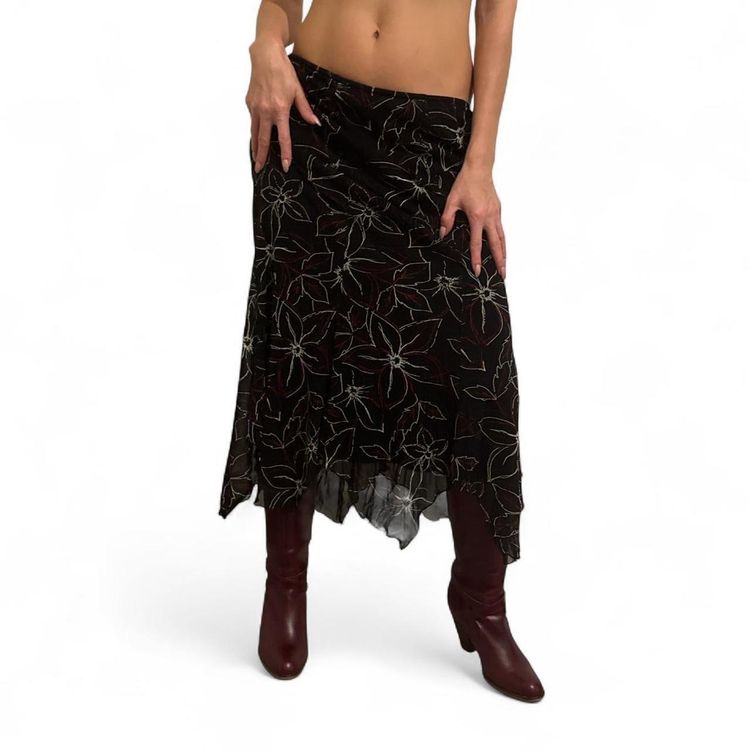 Immagine di Y2K Gothic Bonmarché mesh asymmetrical skirt Size XL 2