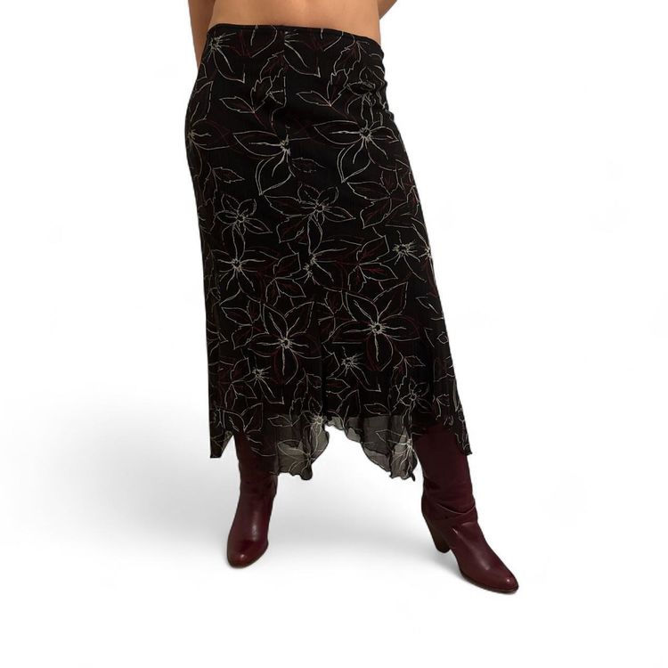 Immagine di Y2K Gothic Bonmarché mesh asymmetrical skirt Size XL 4