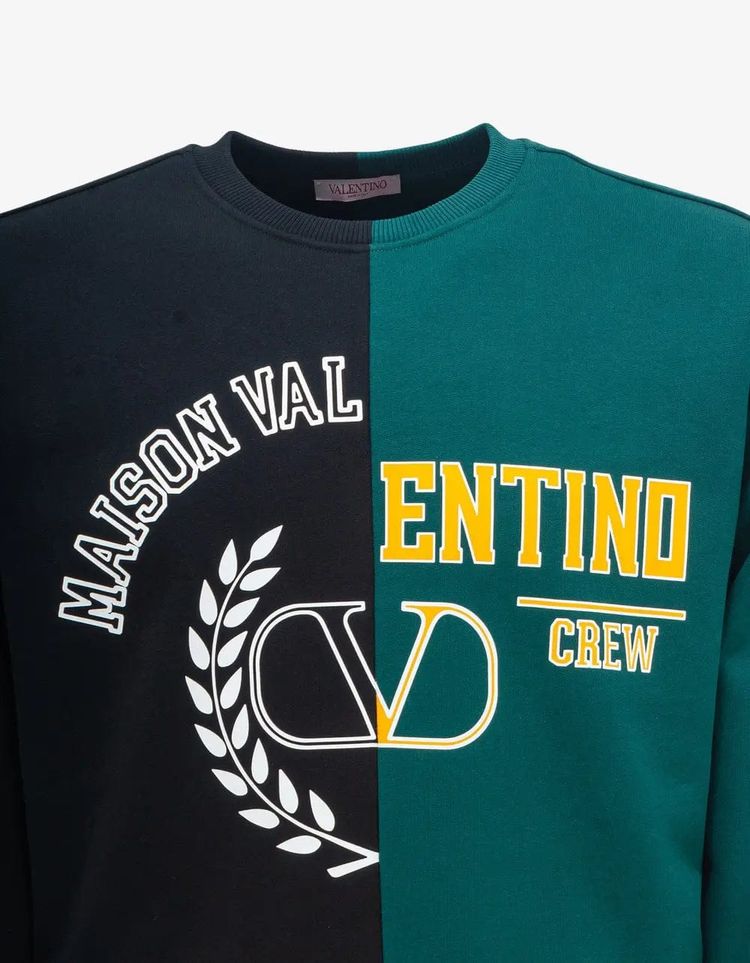 Valentino Black & Green Print Sweatshirt 4