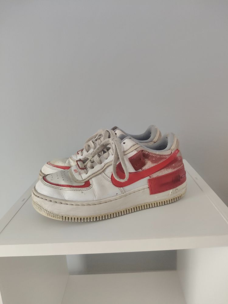 White And Red Sneakers