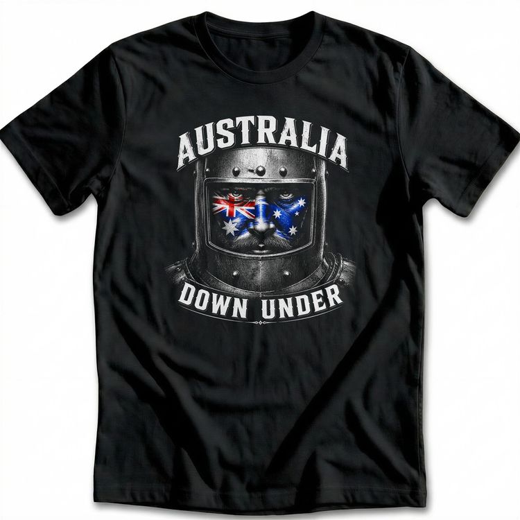 Ned Kelly Australia Face Football T-Shirt AU 2