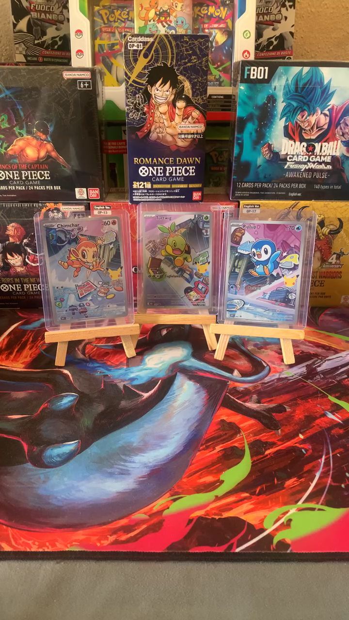 Immagine di Pokemon Chimchar, Turtwig, and Piplup Trading Card Set 1