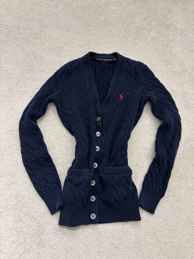 Ralph Lauren Navy Cable Knit Cardigan