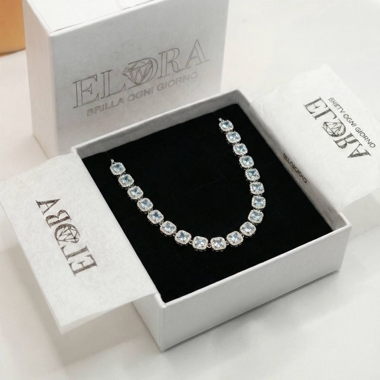 Collana Luce Imperiale – Quadrato con Zirconi 5