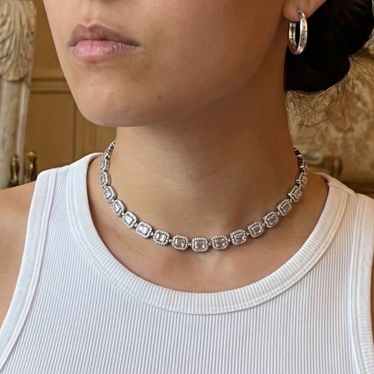 Collana Luce Imperiale – Quadrato con Zirconi 4