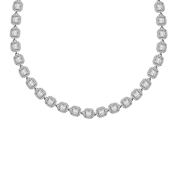 Collana Luce Imperiale – Quadrato con Zirconi
