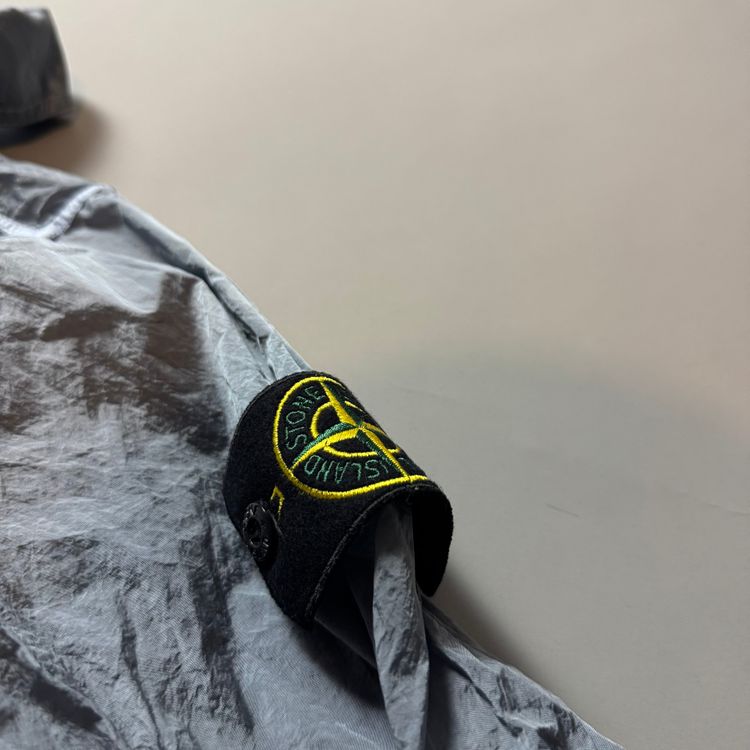Stone island Sky Blue Nylon Metal Shimmer Overshirt - Medium imagen 3