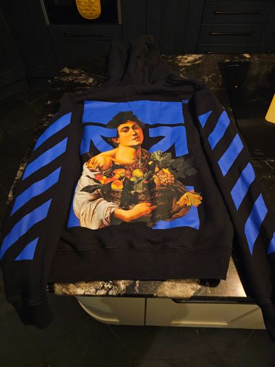 Off-White Black Hoodie With Graphic Print