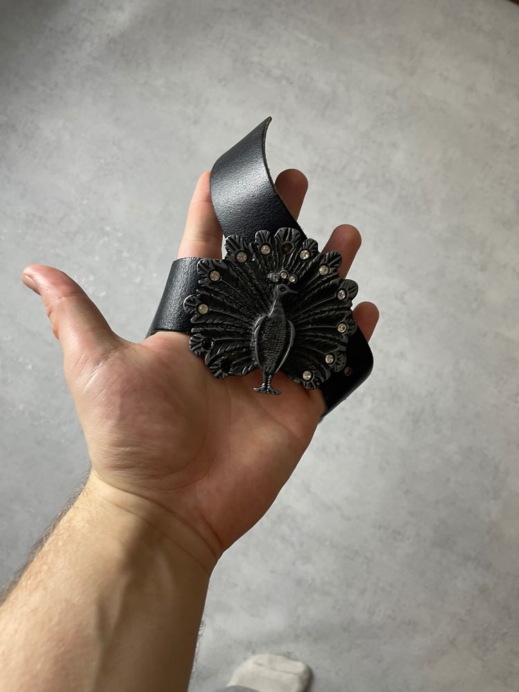 Buckle Black Belt With Peacock Buckle product image