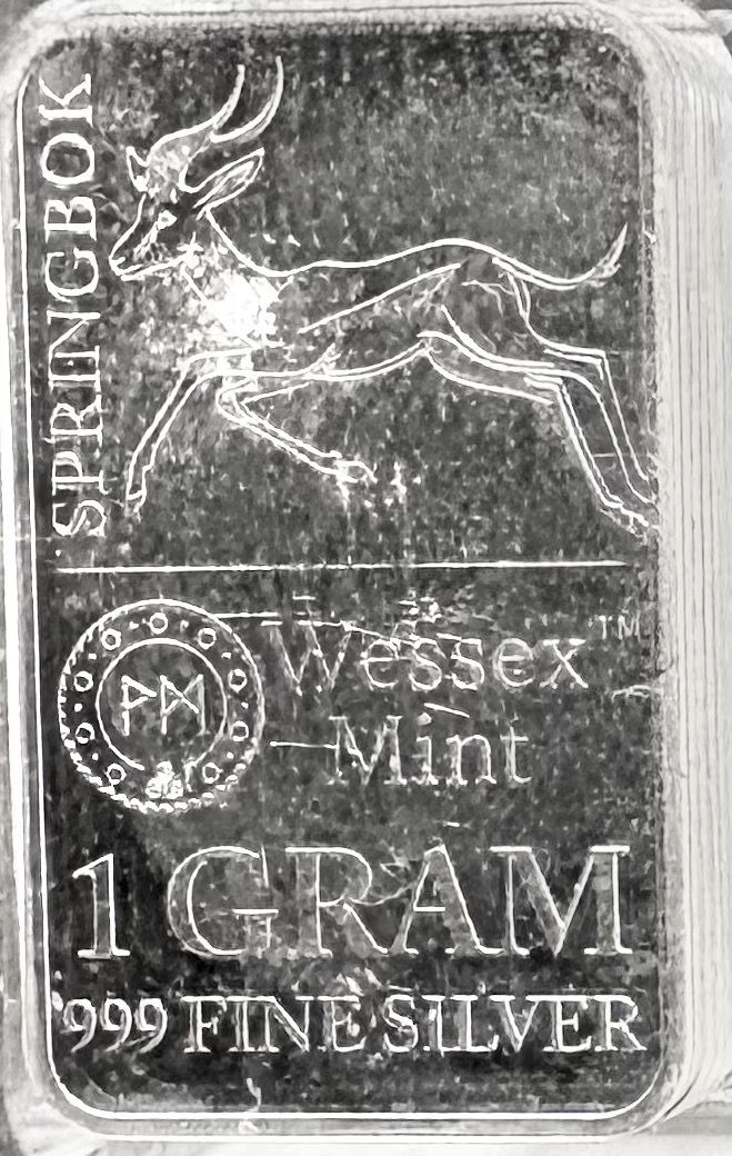 Losse random design Wessex Mint 1 Gram Silver Bars imagen 2
