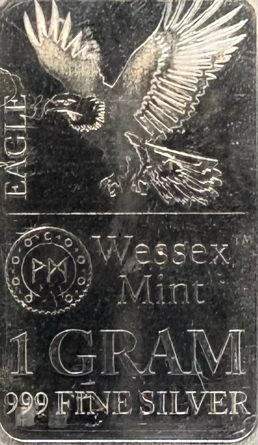 Losse random design Wessex Mint 1 Gram Silver Bars imagen 3