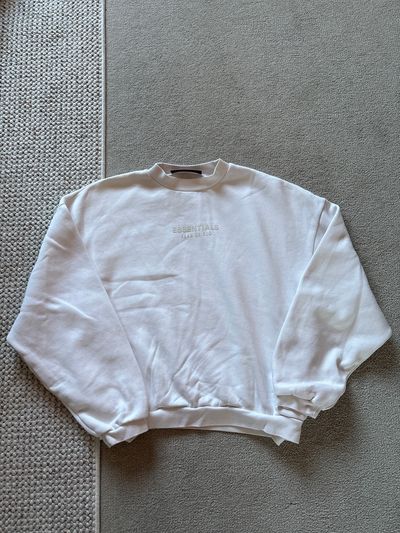 Essentials White Sweatshirt XS