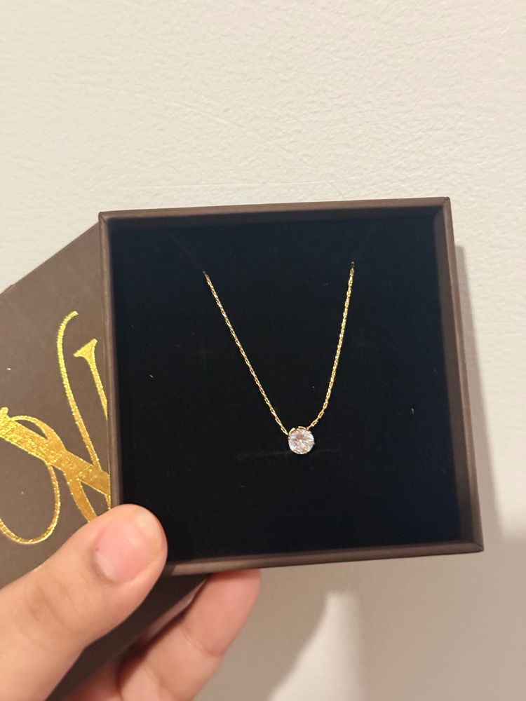 Other Gold Necklace With Single Clear Pendant product image