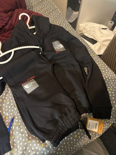 The North Face Black Hoodie And Sweatpants Set