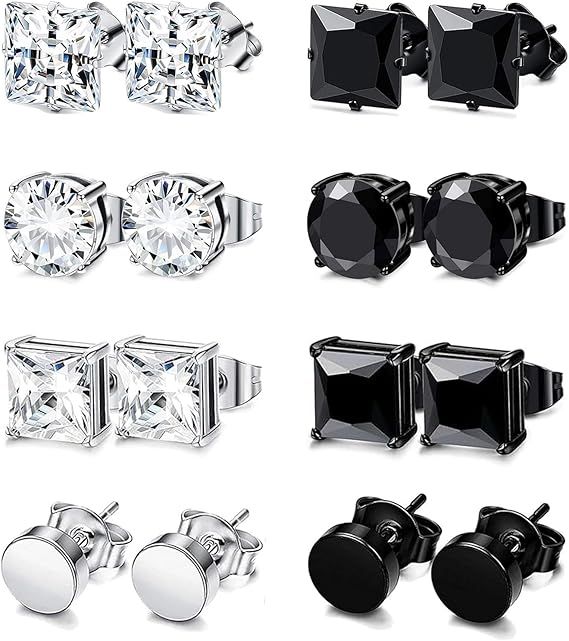 Set Stainless Steel Stud Earrings Set product image