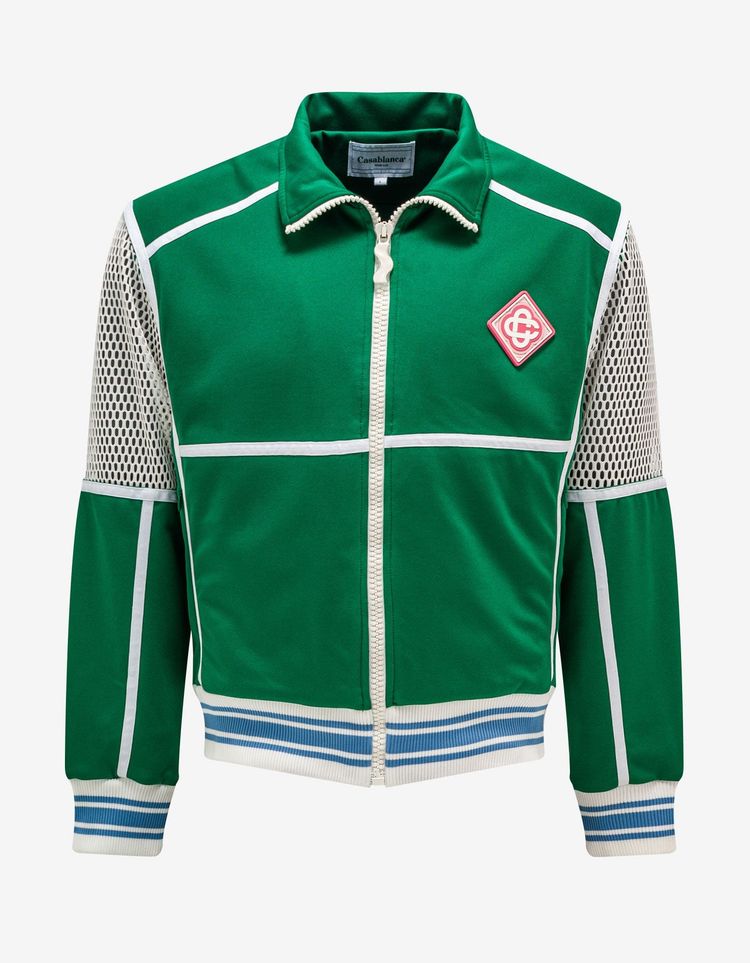 Casablanca Green Interlock Mesh Track Jacket image 1