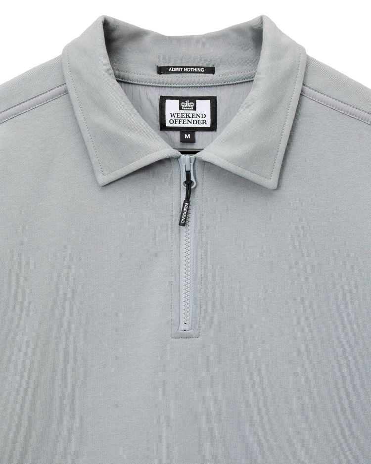 Weekend Offender Sidi Quarter Zip Sweatshirt in Smokey image 2