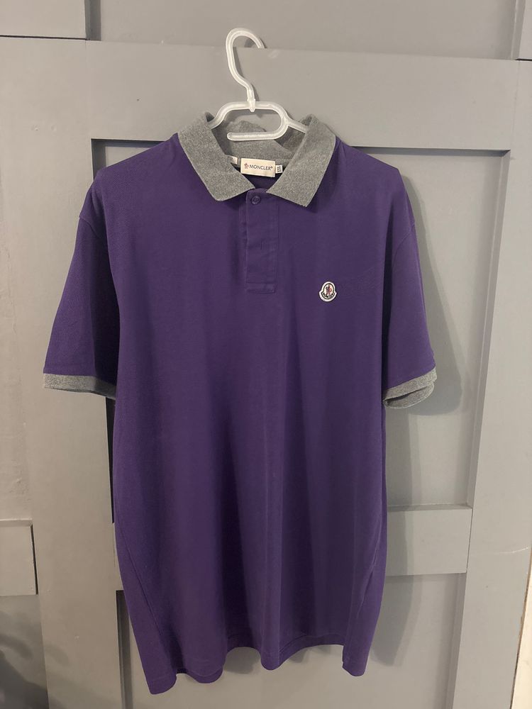 Moncler purple polo shirt xxl