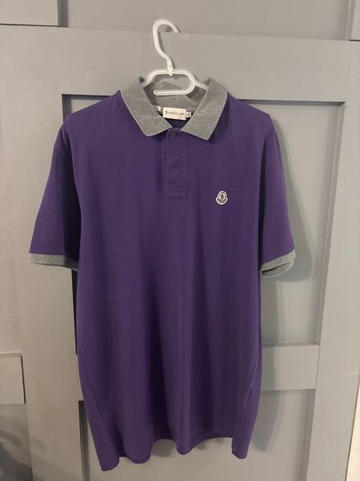 Moncler purple polo shirt xxl