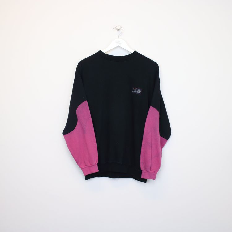 Fila Vintage Fila reworked sweatshirt in black and purple. Best fits M product image