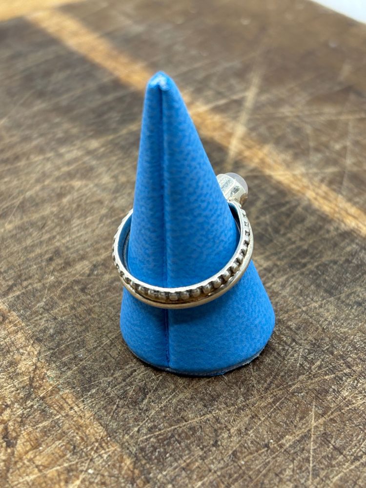 Moon stone solid silver ring image 2