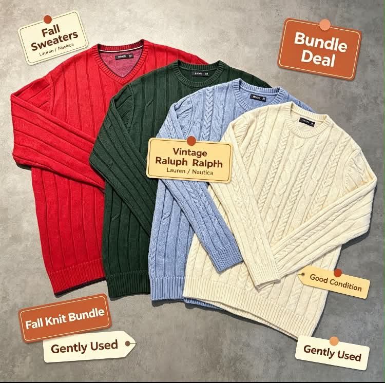 Lauren / Nautica Fall Sweaters Bundle